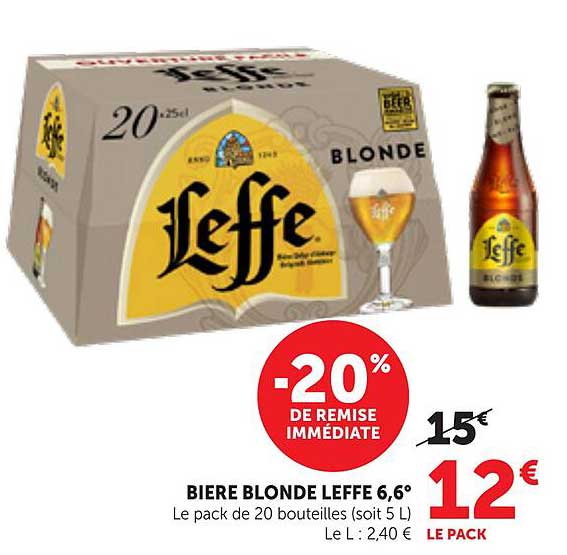 BIERE BLONDE LEFFE 6,6°