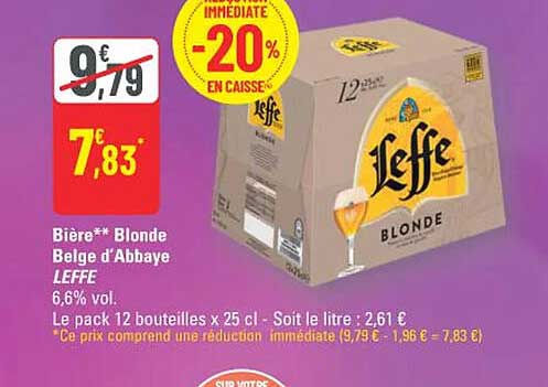 BIERE IMMÉDIATE -20% EN CAISSE