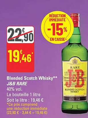 Blended Scotch Whisky** J&B RARE