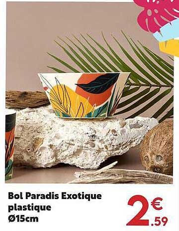 Bol Paradis Exotique plastique Ø15cm