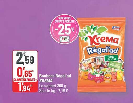 Bonbons Régal’ad KREMA