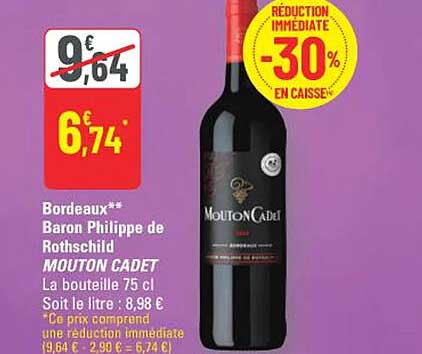 Bordeaux** Baron Philippe de Rothschild MOUTON CADET