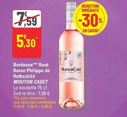 Bordeaux** Rosé Baron Philippe de Rothschild MOUTON CADET