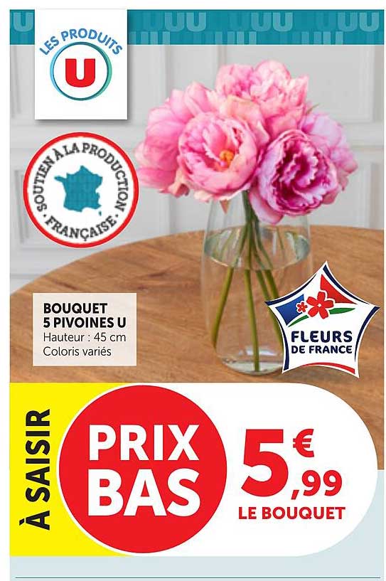 BOUQUET 5 PIVOINES U