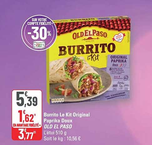 Burrito Le Kit Original Paprika Doux OLD EL PASO