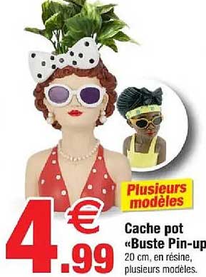 Cache pot «Buste Pin-up»