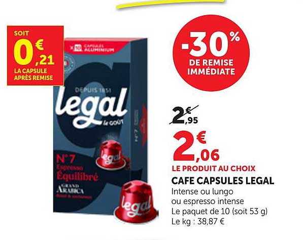 CAFE CAPSULES LEGAL