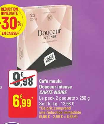 Café moulu Douceur intense CARTE NOIRE