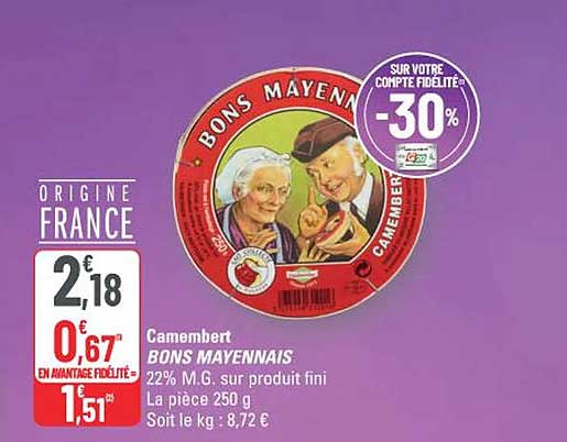Camembert BONS MAYENNAIS