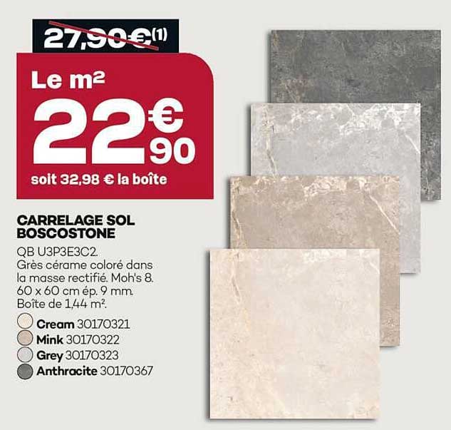 CARRELAGE SOL BOSCOSTONE