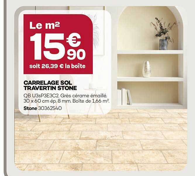 CARRELAGE SOL TRAVERTIN STONE