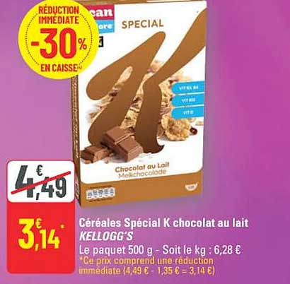 Céréales Spécial K chocolat au lait KELLOGG'S
