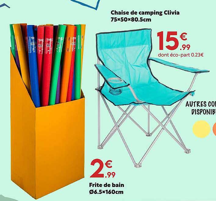 Chaise de camping Clivia 75×50×80.5cm