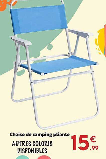 Chaise de camping pliante