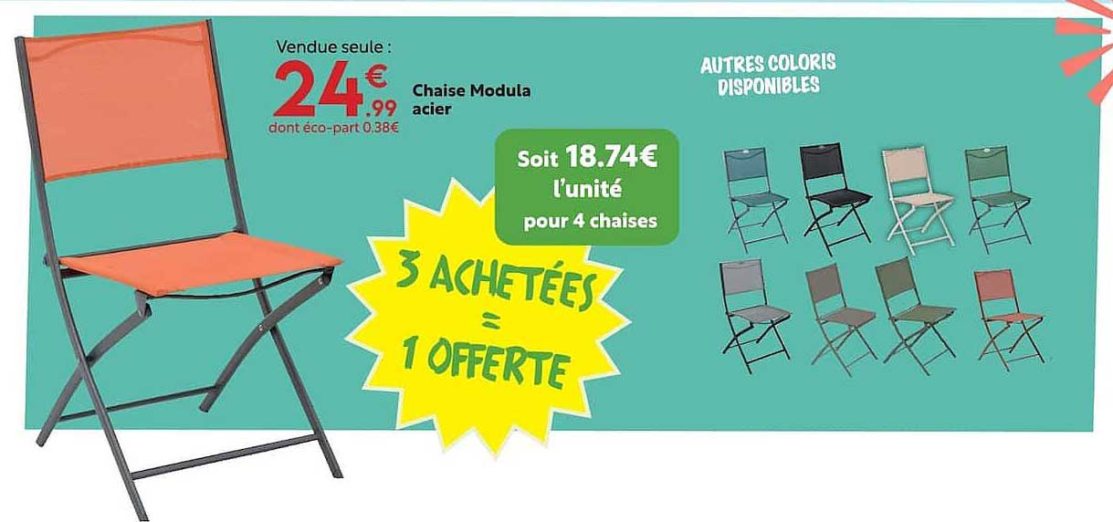 Chaise Modula acier