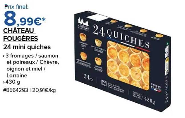 CHÂTEAU FOUGÈRES 24 mini quiches