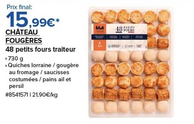 CHÂTEAU FOUGÈRES 48 petits fours traiteur