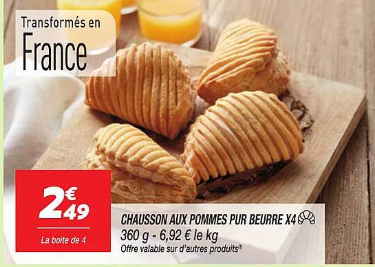 CHAUSSON AUX POMMES PUR BEURRE X4