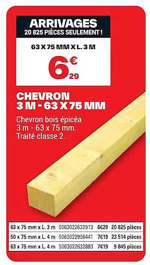 CHEVRON 3 M - 63 X 75 MM