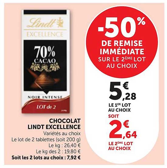 CHOCOLAT LINDT EXCELLENCE