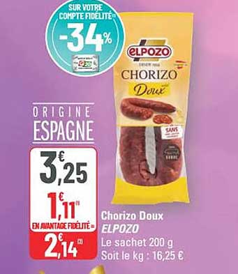 Chorizo Doux ELPOZO