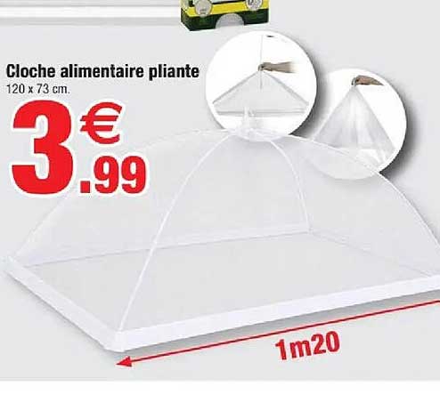 Cloche alimentaire pliante 120 x 73 cm.