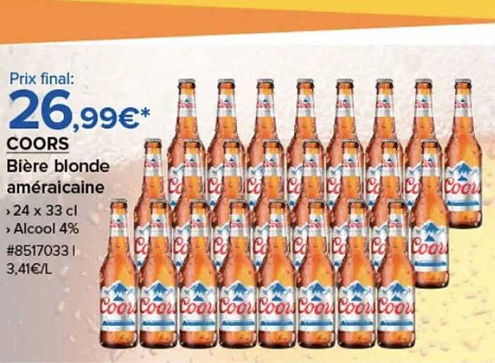 COORS Bière blonde américaine