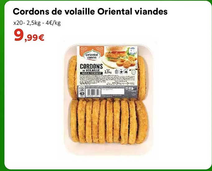 Cordons de volaille Oriental Viandes