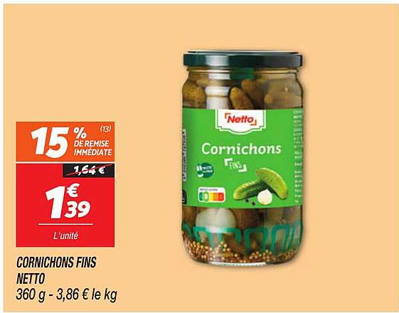 Cornichons Fins Netto