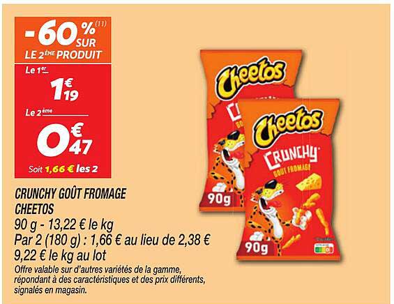 CRUNCHY GOÛT FROMAGE CHEETOS