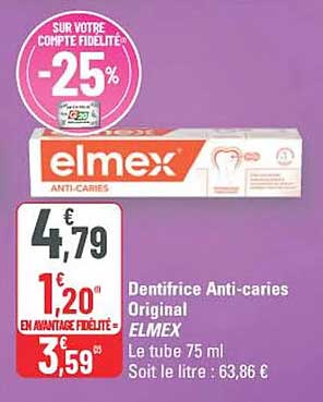 Denticifrice Anti-caries Original ELMEX
