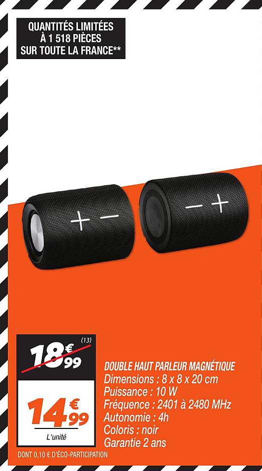 DOUBLE HAUT PARLEUR MAGNÉTIQUE