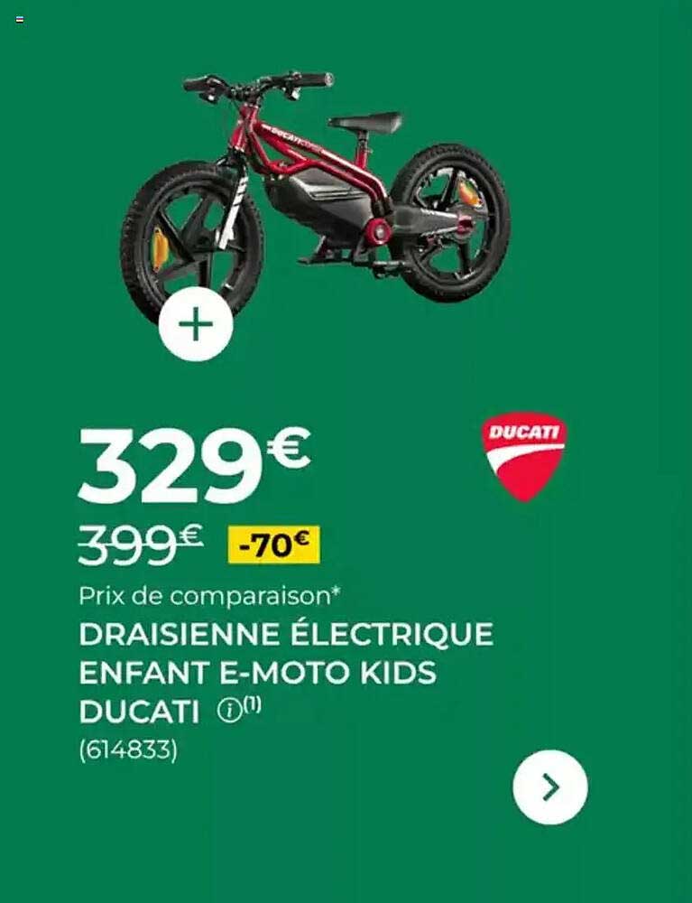 DRAISIENNE ÉLECTRIQUE ENFANT E-MOTO KIDS DUCATI (614833)