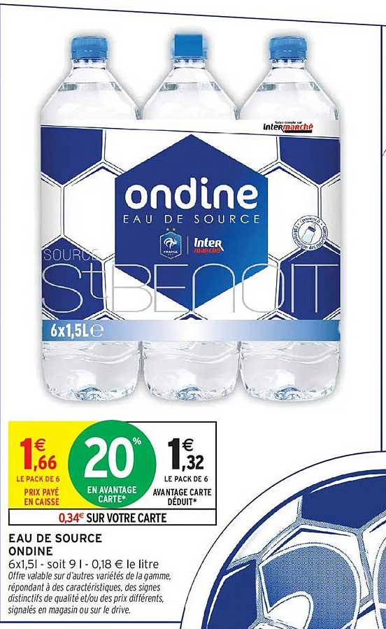 EAU DE SOURCE ONDINE 6x1,5 l