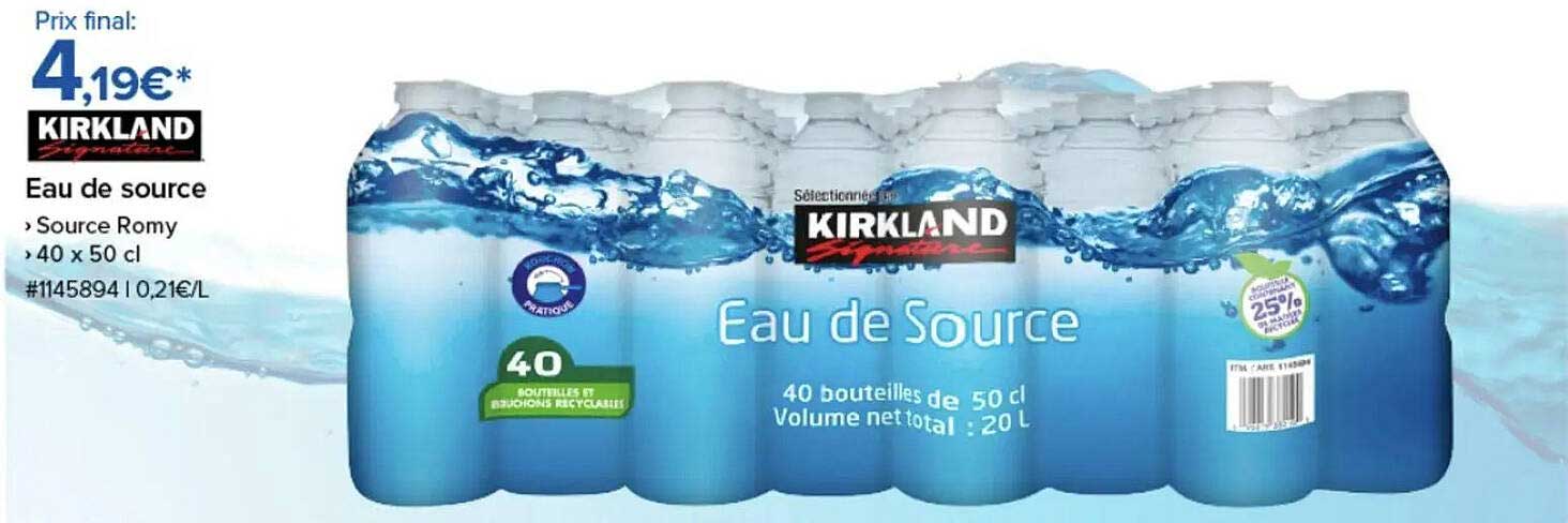 Eau de source Source Romy 40 x 50 cl