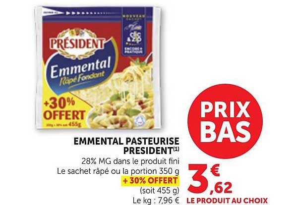EMMENTAL PASTEURISE PRESIDENT(1)
