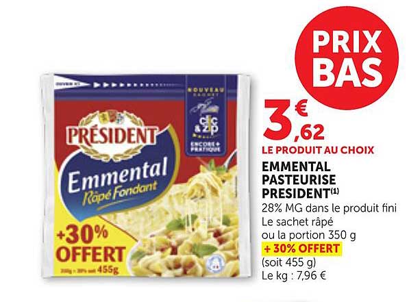 EMMENTAL PASTEURISE PRESIDENT(1)