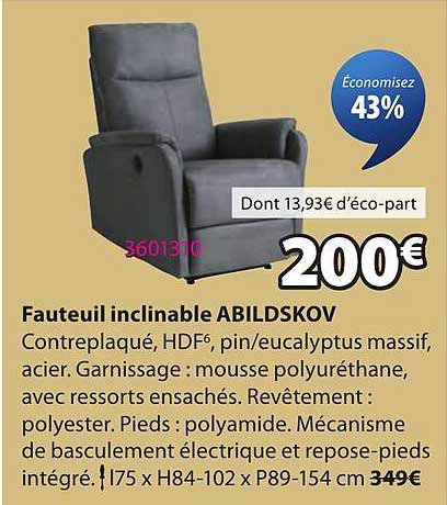 Fauteuil inclinable ABILDSKOV