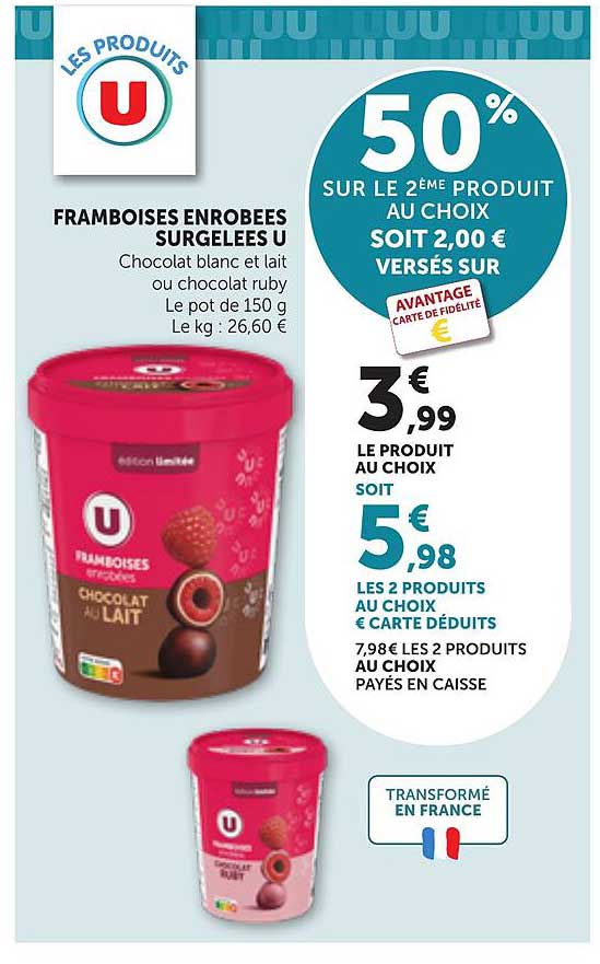 FRAMBOISES ENROBEES SURGELEES U