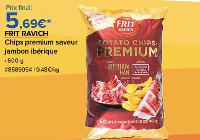 FRIT RAVICH Chips premium saveur jambon ibérique