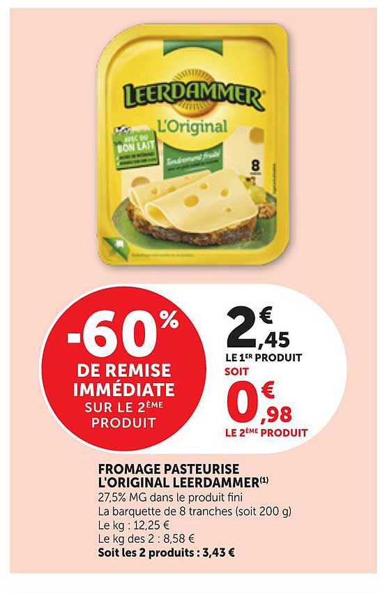 FROMAGE PASTEURISÉ L’ORIGINAL LEERDAMMER