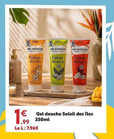 Gel douche Soleil des îles 250ml