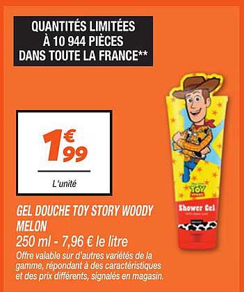 GEL DOUCHE TOY STORY WOODY MELON 250 ml