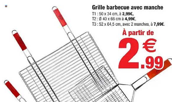 Grille barbecue avec manche