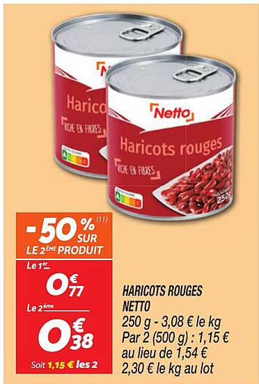 HARICOTS ROUGES NETTO