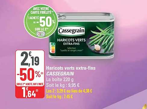 Haricots verts extra-fins CASSEGRAIN