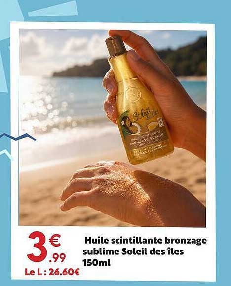 Huile scintillante bronzage sublime Soleil des îles 150ml