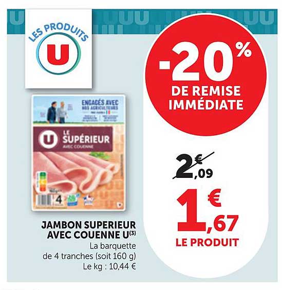 JAMBON SUPERIEUR AVEC COUENNE U