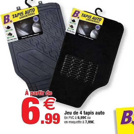 Jeu de 4 tapis auto