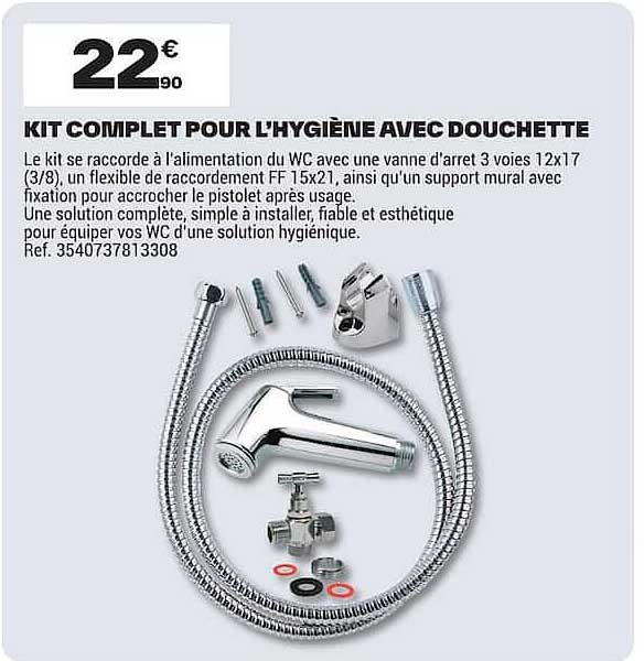 KIT COMPLET POUR L'HYGIÈNE AVEC DOUCHETTE